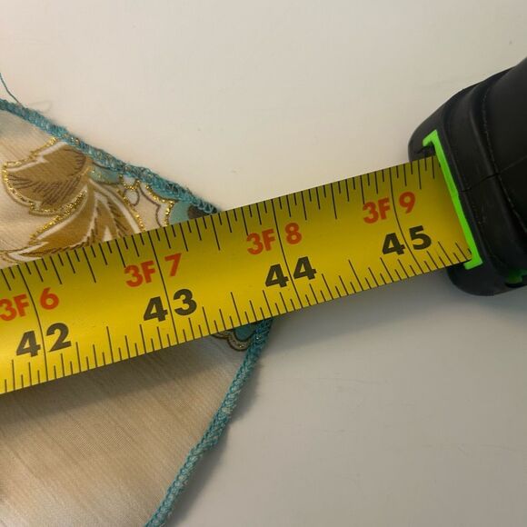 La Belle Teal and Cream Midi Dress - Picture 10 of 10